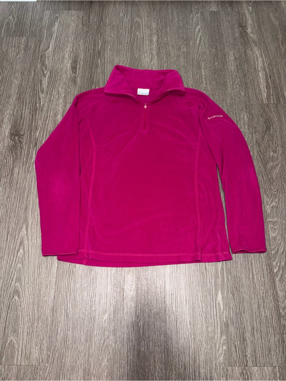 Columbia Sportswear pink fleece quarter zip sweatshirt Size Medium